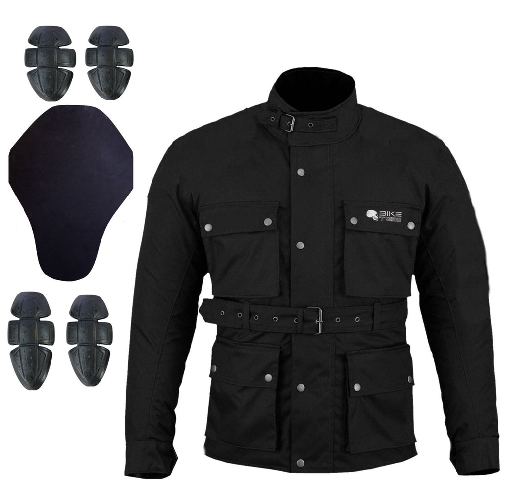 Motorbike Motorcycle Ultimate Cardura Textile Long Coat CE Armour BIKE TRIBE ®