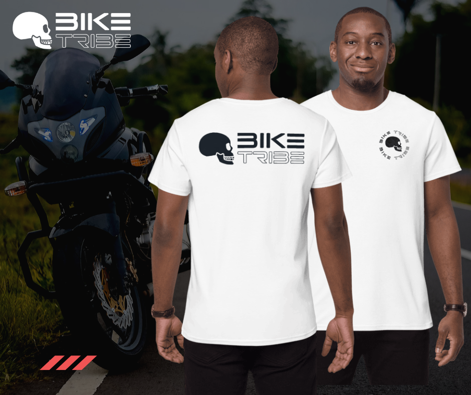 Bike Tribe White T-Shirt, Made From Finest Cotton, Motorcycle, Rider Gear  MENS