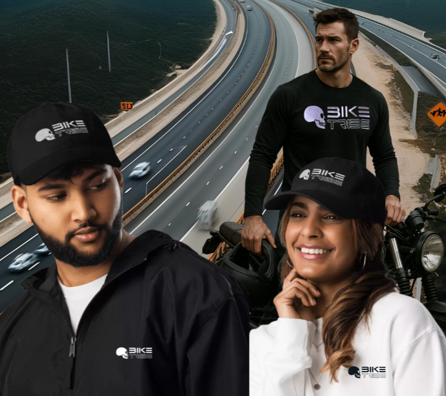Bike Tribe Black Denim Cap with Snapback Closure Unisex Adjustable Baseball Cap