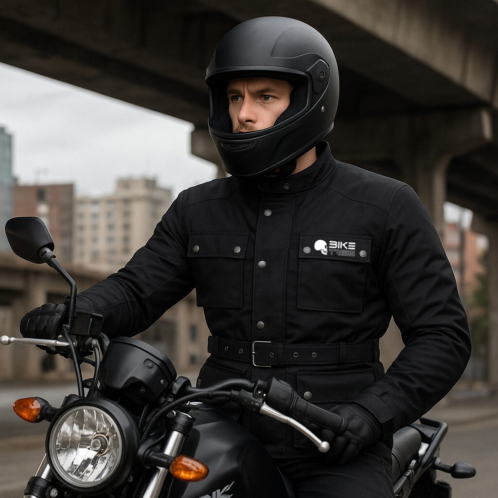 Motorbike Motorcycle Ultimate Cardura Textile Long Coat CE Armour BIKE TRIBE ®