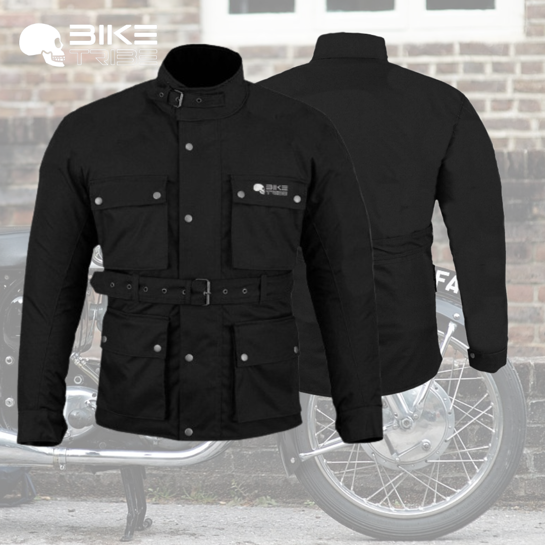 Motorbike Motorcycle Ultimate Cardura Textile Long Coat CE Armour BIKE TRIBE ®
