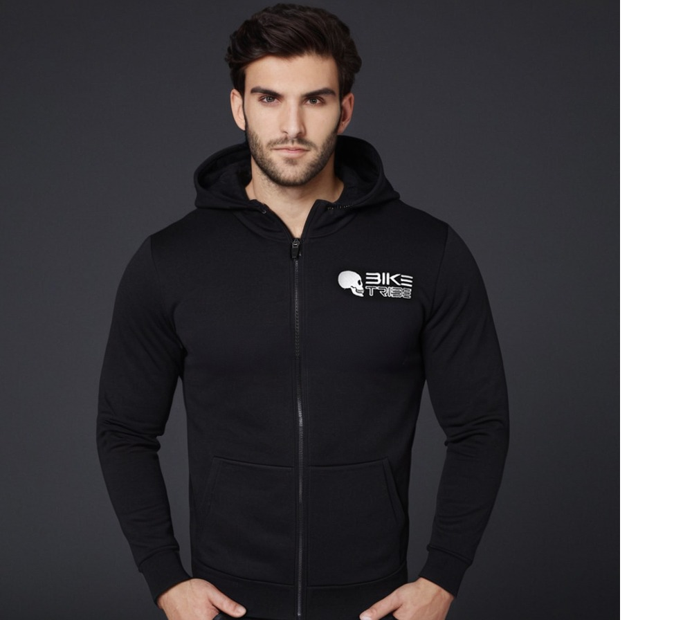Bike Tribe Casual Hoodie, Made from Brushed Cotton, Zip up Hoodie Sweatshirt New
