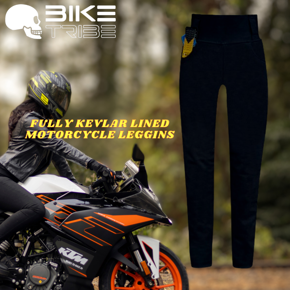 Bike Tribe Women Motorbike Motorcycle Leggings Jeans Lined with Kevlar Armour