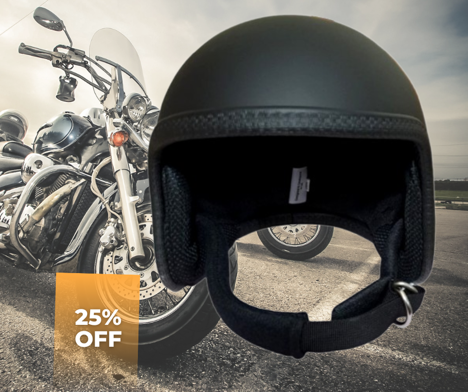 Lowest Profile Motorcycle Motorbike open face Crash Helmet Bike Tribe ® UK