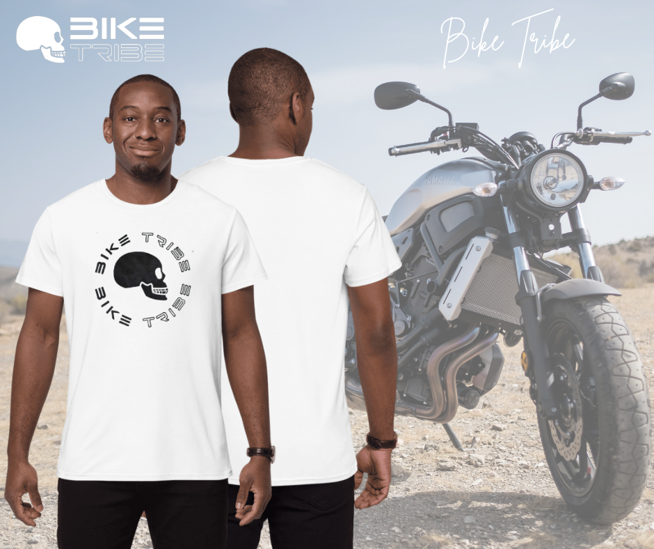 Bike Tribe White T-Shirt, Made From Finest Cotton, Motorcycle, Rider Gear  MENS