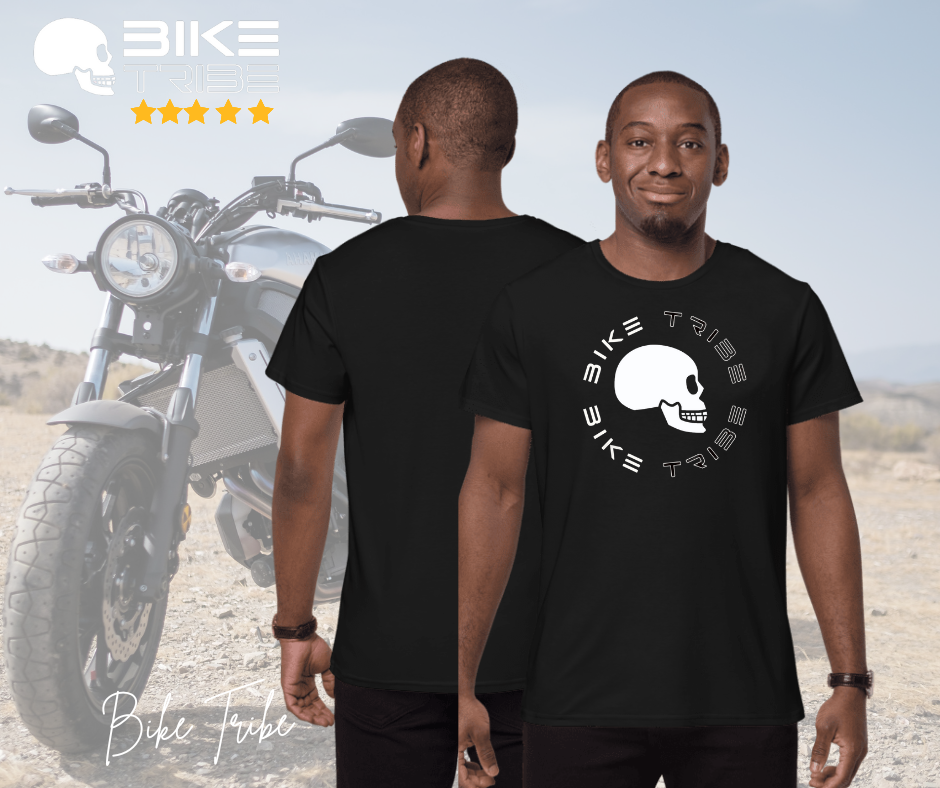 Bike Tribe T-Shirt, Vintage Black Made From Finest Cotton, Motorcycle Gear, MENS