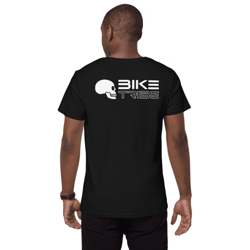 Bike Tribe T-Shirt, Vintage Black Made From Finest Cotton, Motorcycle Gear, MENS