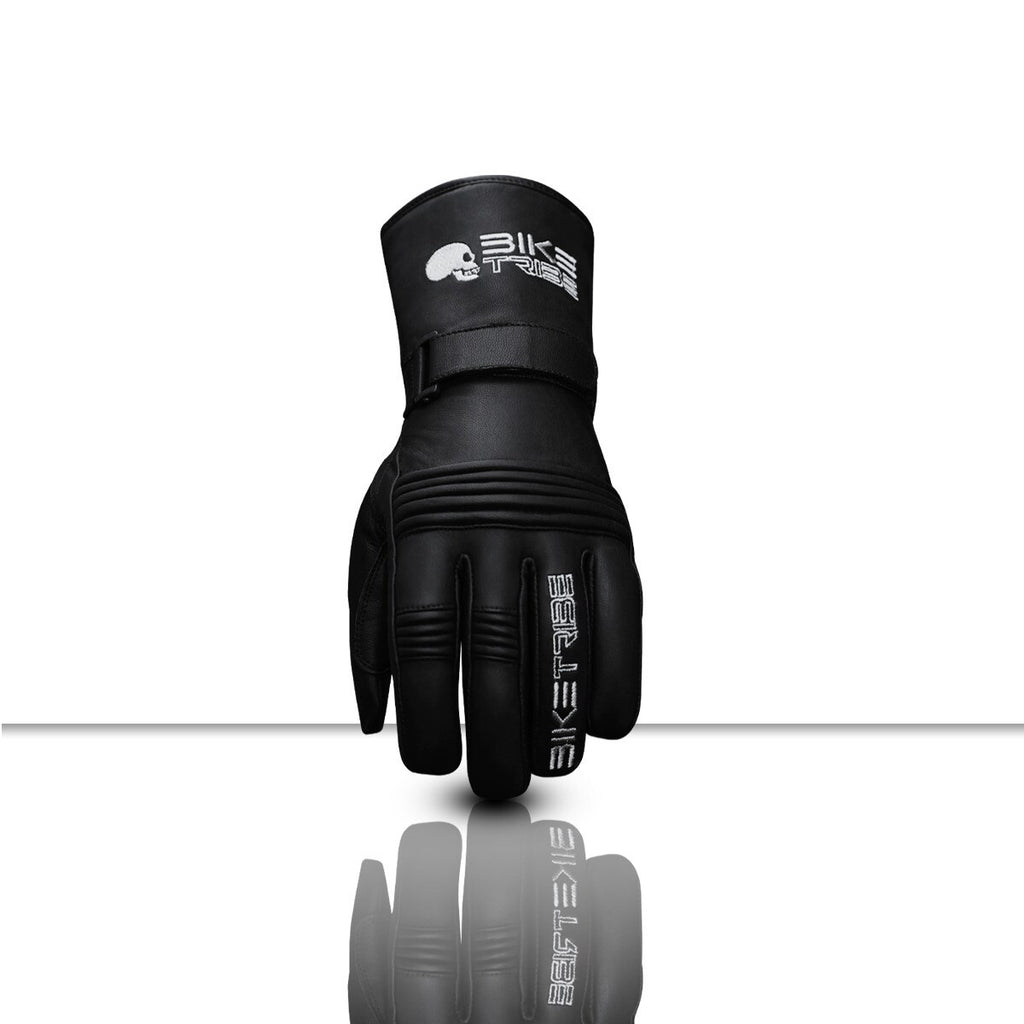 Bike Tribe ® Leather Motorcycle Gloves, Touchscreen 3M Thinsulate Water-Resistan