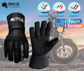 Bike Tribe ® Leather Motorcycle Gloves, Touchscreen 3M Thinsulate Water-Resistan