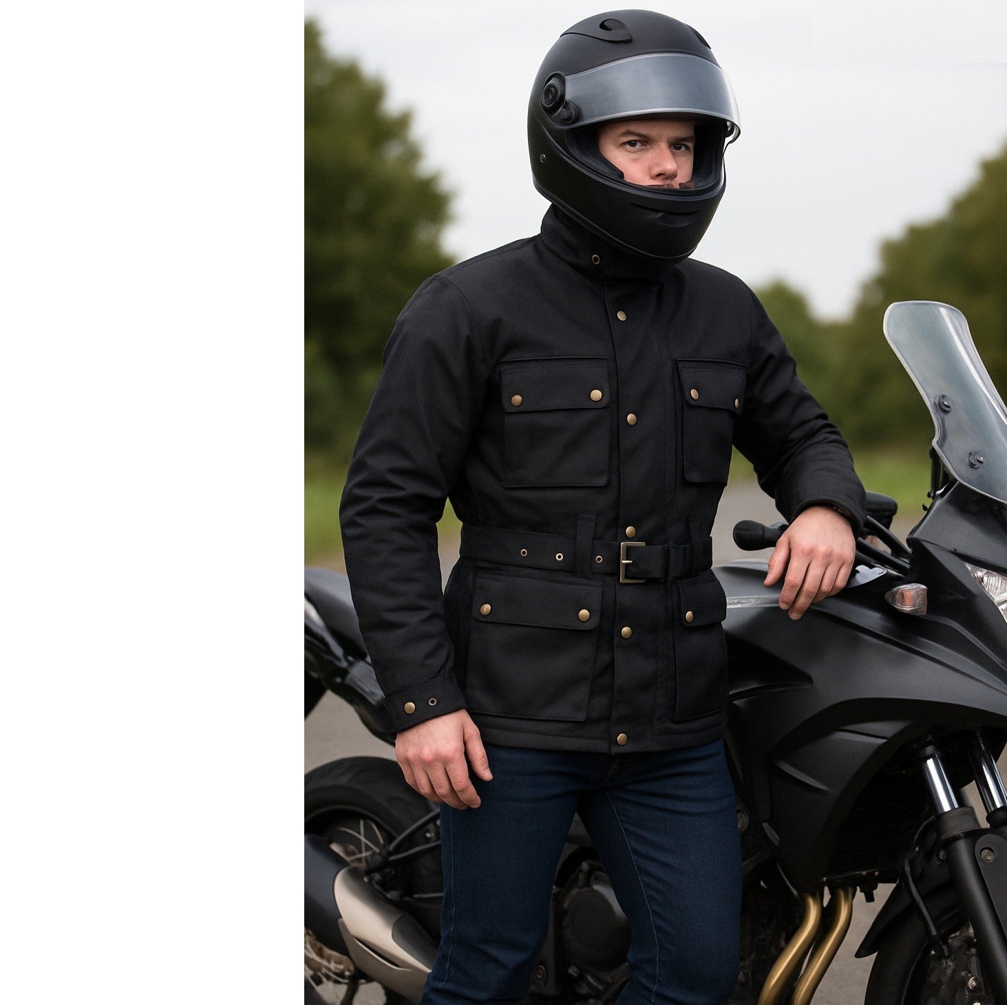 Motorbike Motorcycle Ultimate Cardura Textile Long Coat CE Armour BIKE TRIBE ®
