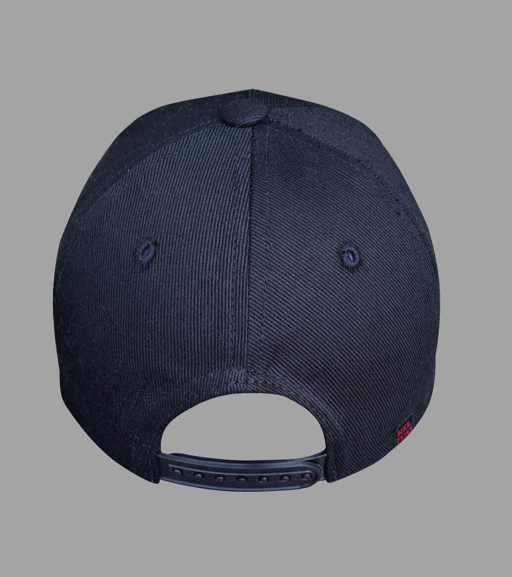 Bike Tribe Black Denim Cap with Snapback Closure Unisex Adjustable Baseball Cap