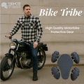 Mens Motorcycle Road Race Flannel Lumberjack Shirt Lined With Kevlar CE Armour