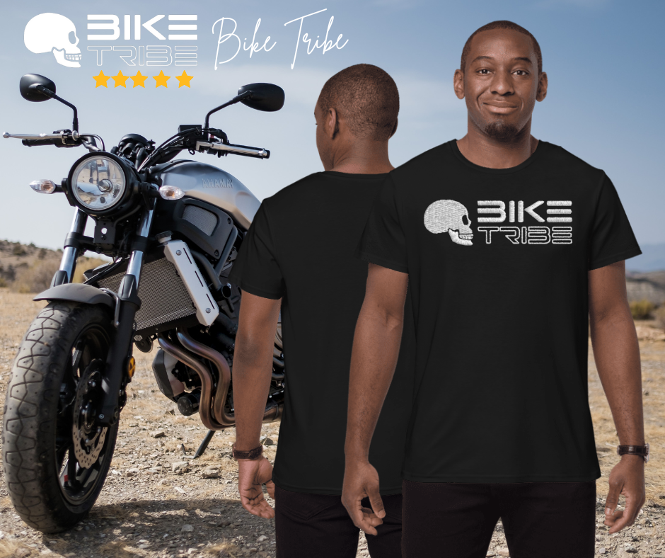 Bike Tribe T-Shirt, Vintage Black Made From Finest Cotton, Motorcycle Gear, MENS