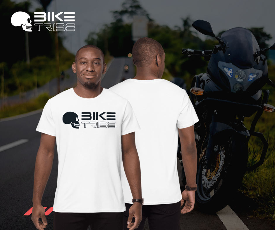 Bike Tribe White T-Shirt, Made From Finest Cotton, Motorcycle, Rider Gear  MENS